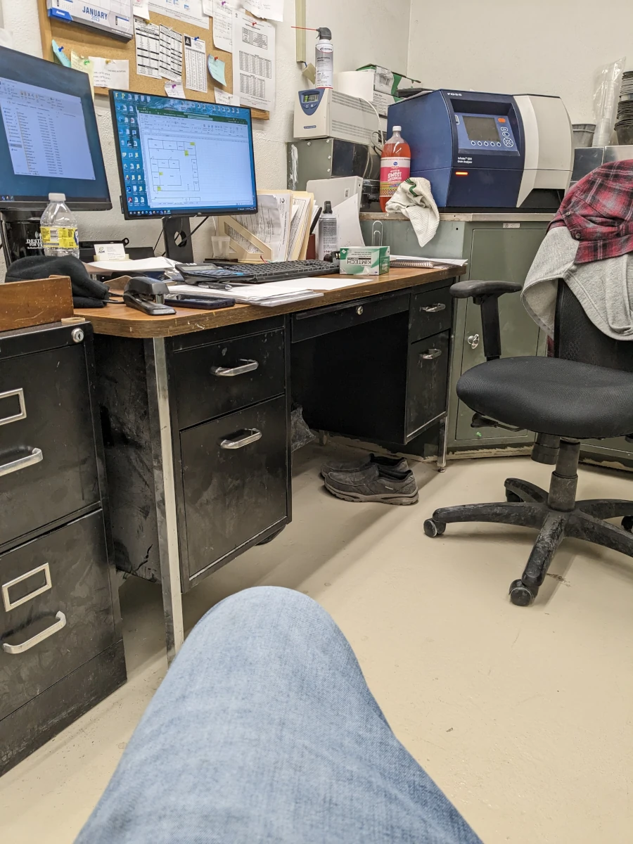 Dusty office at ADM