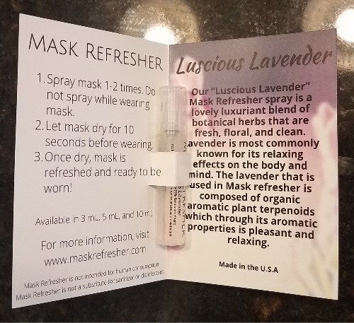 This is the product I created and sold: Mask Refresher