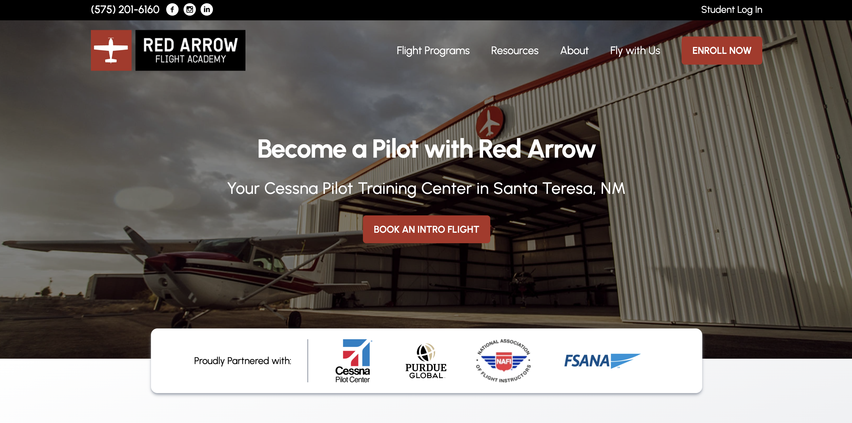 Red Arrow Website Screenshot